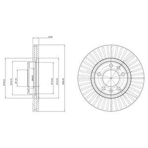 Гальмівні(тормозні) диски Delphi BG3835 (фото 1)