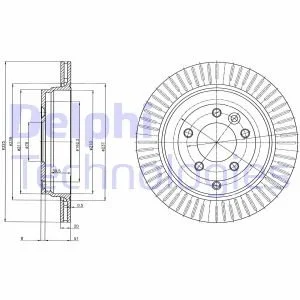 Диск гальмівний Delphi BG4020C