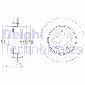 Диск тормозной Delphi BG4025C