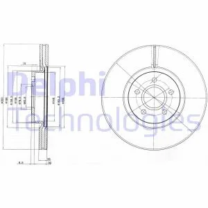 Гальмівний диск Delphi BG4056C