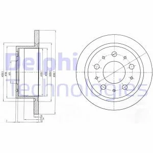 Диск гальмівний Delphi BG4062