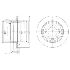 Гальмівні(тормозні) диски Delphi BG4082 (фото 1)