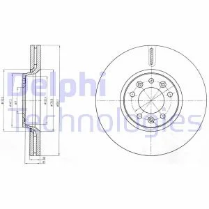 Диск гальмівний Delphi BG4083C