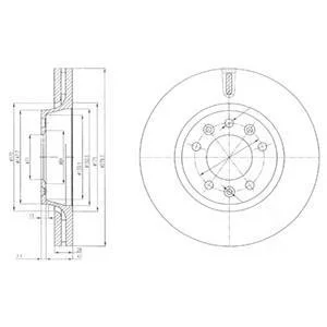 Гальмівний диск Delphi BG4084