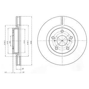 Гальмівні(тормозні) диски Delphi BG4114 (фото 1)