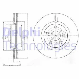 Тормозной диск Delphi BG4114C