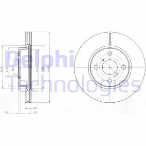 Диск тормозной Delphi BG4116C