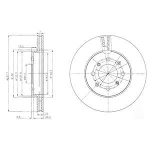 Гальмівні(тормозні) диски Delphi BG4148 (фото 1)