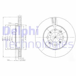 Диск гальмівний Delphi BG4148C (фото 1)