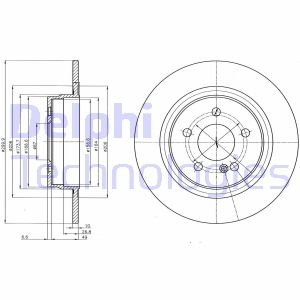 Тормозной диск DL BG4153 Delphi BG4153C