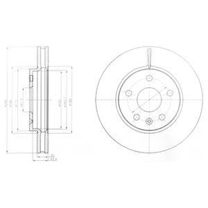 Гальмівні(тормозні) диски Delphi BG4187 (фото 1)