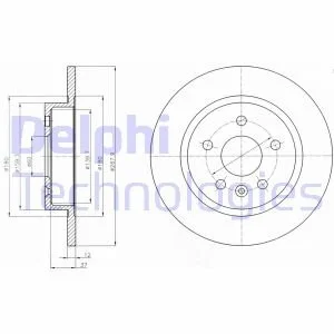 Диск гальмівний Delphi BG4199C