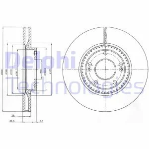 Диск гальмівний Delphi BG4251C
