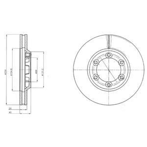 Диск гальмівний Delphi BG4252