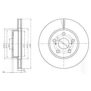 Диск гальмівний Delphi BG4269