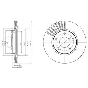 Гальмівні(тормозні) диски Delphi BG4282