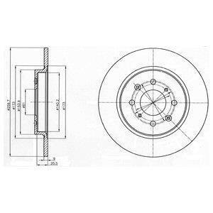 Фото 1 - гальмівний диск Delphi BG4385C Гальмівний диск Delphi BG4385C (фото 1)