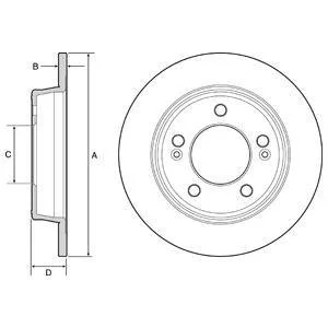 Диск гальмівний Delphi BG4559C