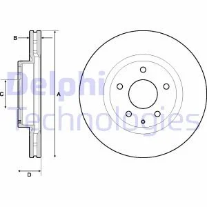 Тормозной диск Delphi BG4713C