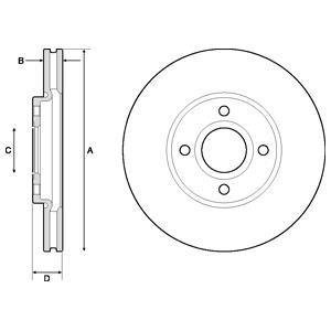 Комплект тормозных дисков (2 шт.)) Delphi BG4715C
