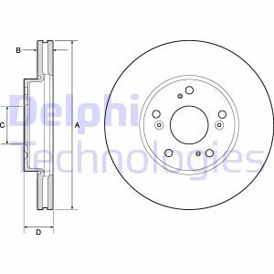 Диск гальмівний Delphi BG4741C