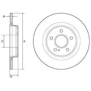 TARCZA HAM.MERCEDES SLK R172 11- TYL Delphi BG4790C (фото 1)