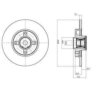Гальмівні(тормозні) диски Delphi BG9053RS (фото 1)