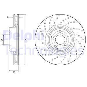 TARCZA HAM.MERCEDES SL R231 12- Delphi BG9216C (фото 1)