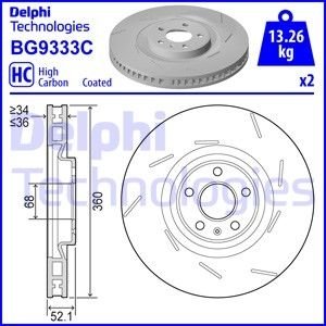 TARCZA HAM.PRZOD LEWA Delphi BG9333C (фото 1)