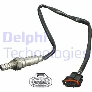 Лямбда-зонд (кількість дротів 4, 520мм) CHEVROLET AVEO, CRUZE, TRAX OPEL ASTRA J, ASTRA J GTC, INSIGNIA A, MOKKA / MOKKA X, ZAFIRA C 1.6/1.8 07.08- Delphi ES2042612B1