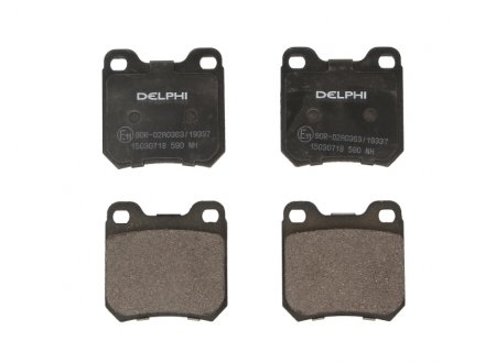Дисковые тормозные колодки, комплект Delphi LP0590