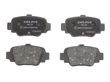 Дискові гальмівні колодки, комплект Delphi LP0780