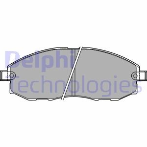Комплект тормозных колодок, дисковый тормоз Delphi LP1434