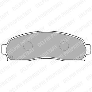 Тормозные колодки, дисковый тормоз (набор) Delphi LP1757