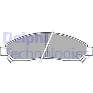 Комплект тормозных колодок, дисковый тормоз Delphi LP2037 (фото 1)
