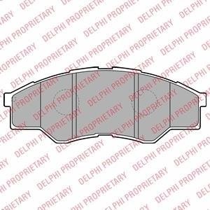 Тормозные колодки, дисковый тормоз (набор) Delphi LP2060 (фото 1)