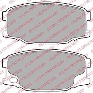Тормозные колодки, дисковый тормоз (набор) Delphi LP2073 (фото 1)