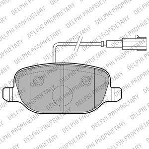 Тормозные колодки, дисковый тормоз (набор) Delphi LP2223