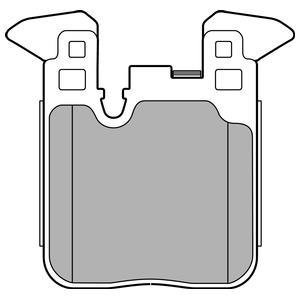 Колодки тормозные bmw f202130358031 (со спорт.пакетом) задние Delphi LP2660 (фото 1)