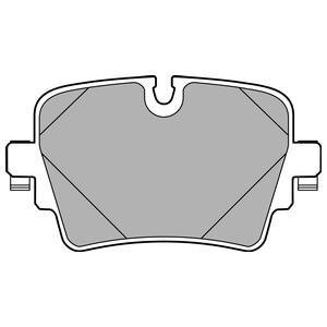 Комплект гальмівних колодок задн, JAGUAR F-TYPE, XJ 2.0/3.0/5.0 10.09- Delphi LP2768 (фото 1)