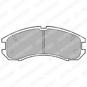 Комплект тормозных колодок, дисковый тормоз Delphi LP595 (фото 1)