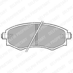 Комплект тормозных колодок, дисковый тормоз Delphi LP606 (фото 1)