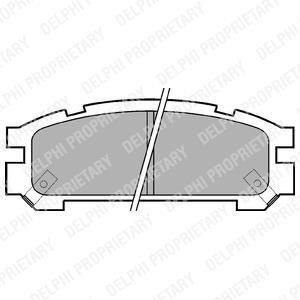 Комплект тормозных колодок, дисковый тормоз Delphi LP814 (фото 1)