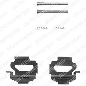 Комплектующие, колодки дискового тормоза Delphi LX0149