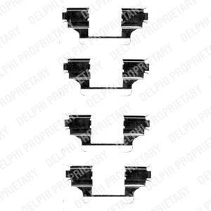 Комплектующие, колодки дискового тормоза Delphi LX0403 (фото 1)