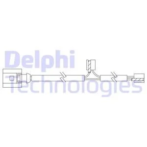 Датчик зносу гальмівних колодок передн AUDI A3, TT, CUPRA ATECA, FORMENTOR, LEON, LEON SPORTSTOURER, SEAT LEON, LEON SC, LEON ST, LEON/HATCHBACK 1.4H-2.5 07.09- Delphi LZ0324