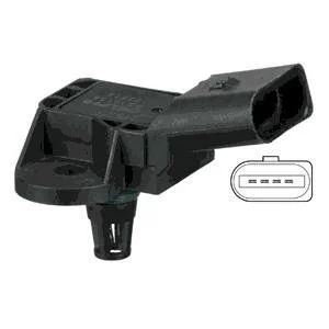 Датчик тиску у впускному колекторі (4 pin) AUDI A3, A4 B7, A4 B8, A5, A6 ALLROAD C6, A6 ALLROAD C7, A6 C6, A6 C7, A7, A8 D3, A8 D4, Q5, Q7 SEAT ALTEA, ALTEA XL, CORDOBA, IBIZA III 1.0-4.2 08.97- Delphi PS10135