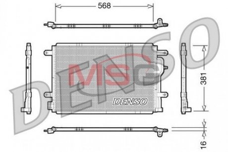 Радіатор кондиціоіонера AUDI A4 (8E2, B6) 00-04, A4 (8EC, B7) 04-08, A4 (8K2, B8) 07-, A4 Allroad (8KH, DENSO DCN02004 (фото 1)