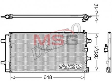 Радиатор кондиционера DENSO DCN02040