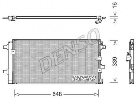 Радиатор кондиционера DENSO DCN02043